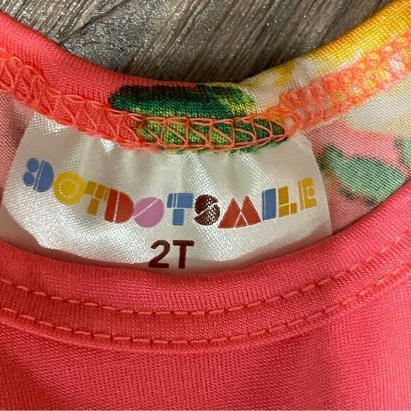 Dot Dot Smile 3 Sleeveless Twirl Floral Pattern Dresses Orange White Blue sz 2T - Picture 5 of 12